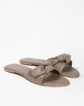 knot-strap open-toe sandals