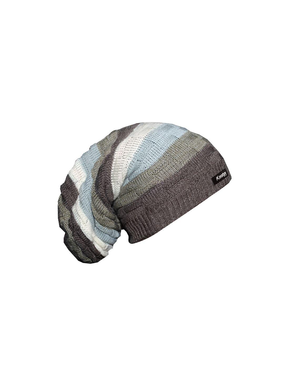 knotyy men multicoloured colourblocked beanie