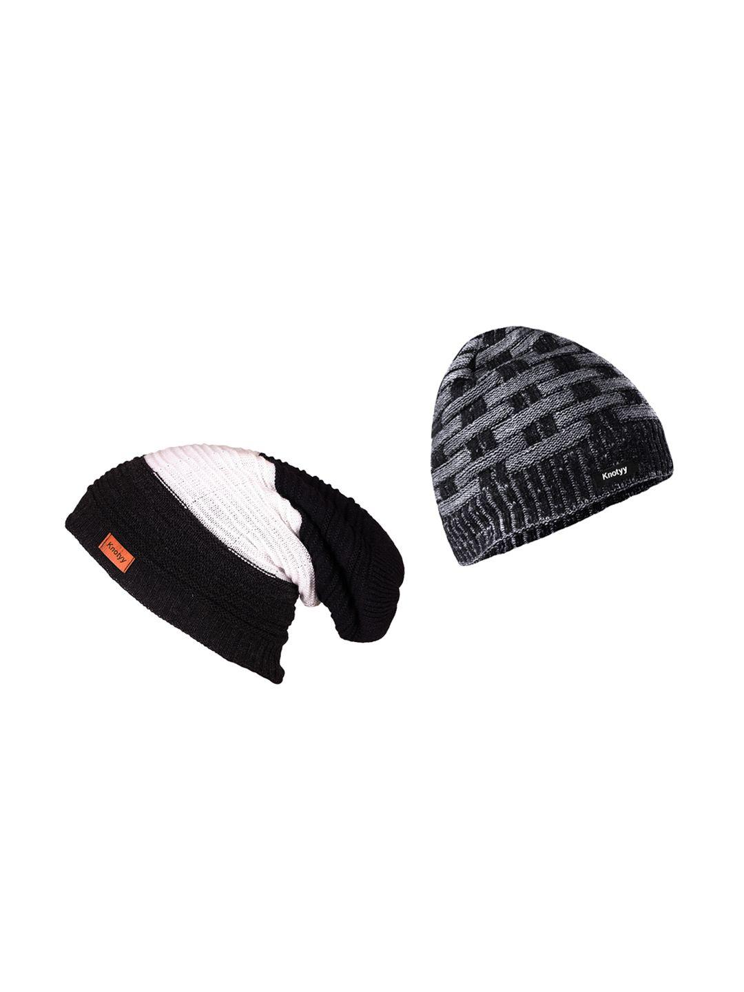 knotyy men multicoloured solid beanie