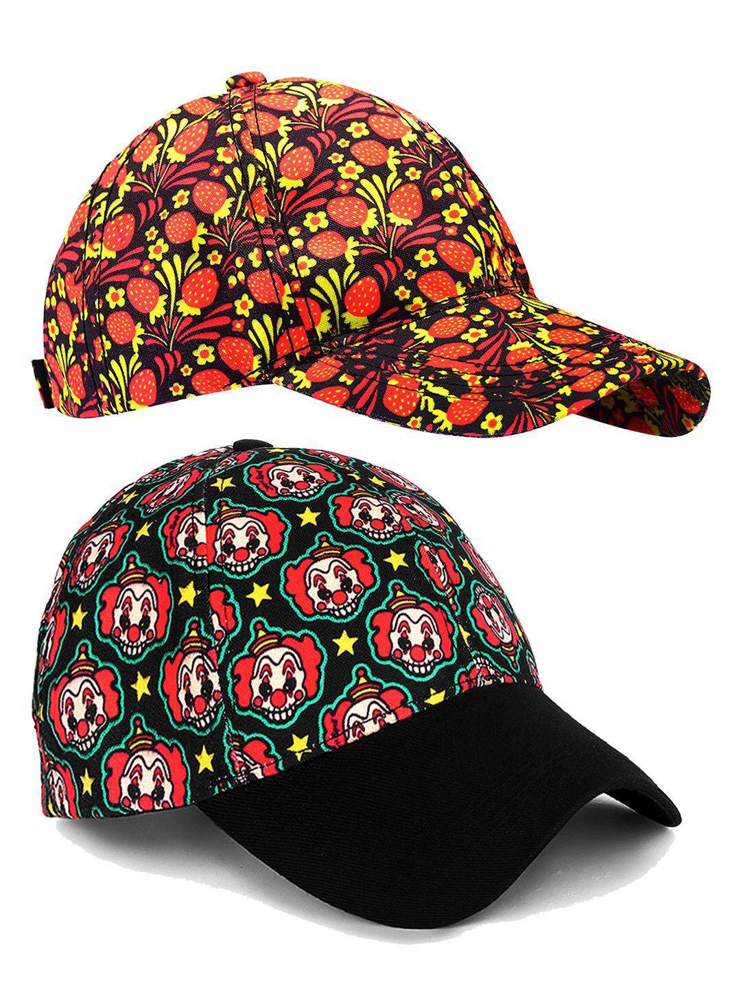 knotyy pack of 2 printed snapback caps