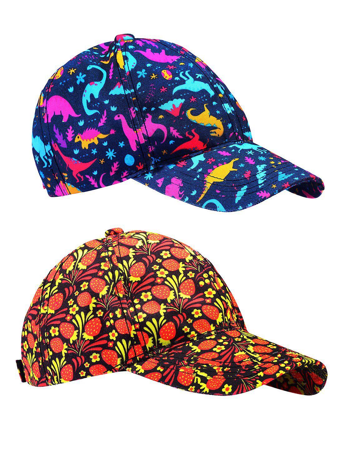 knotyy pack of 2 printed snapback caps