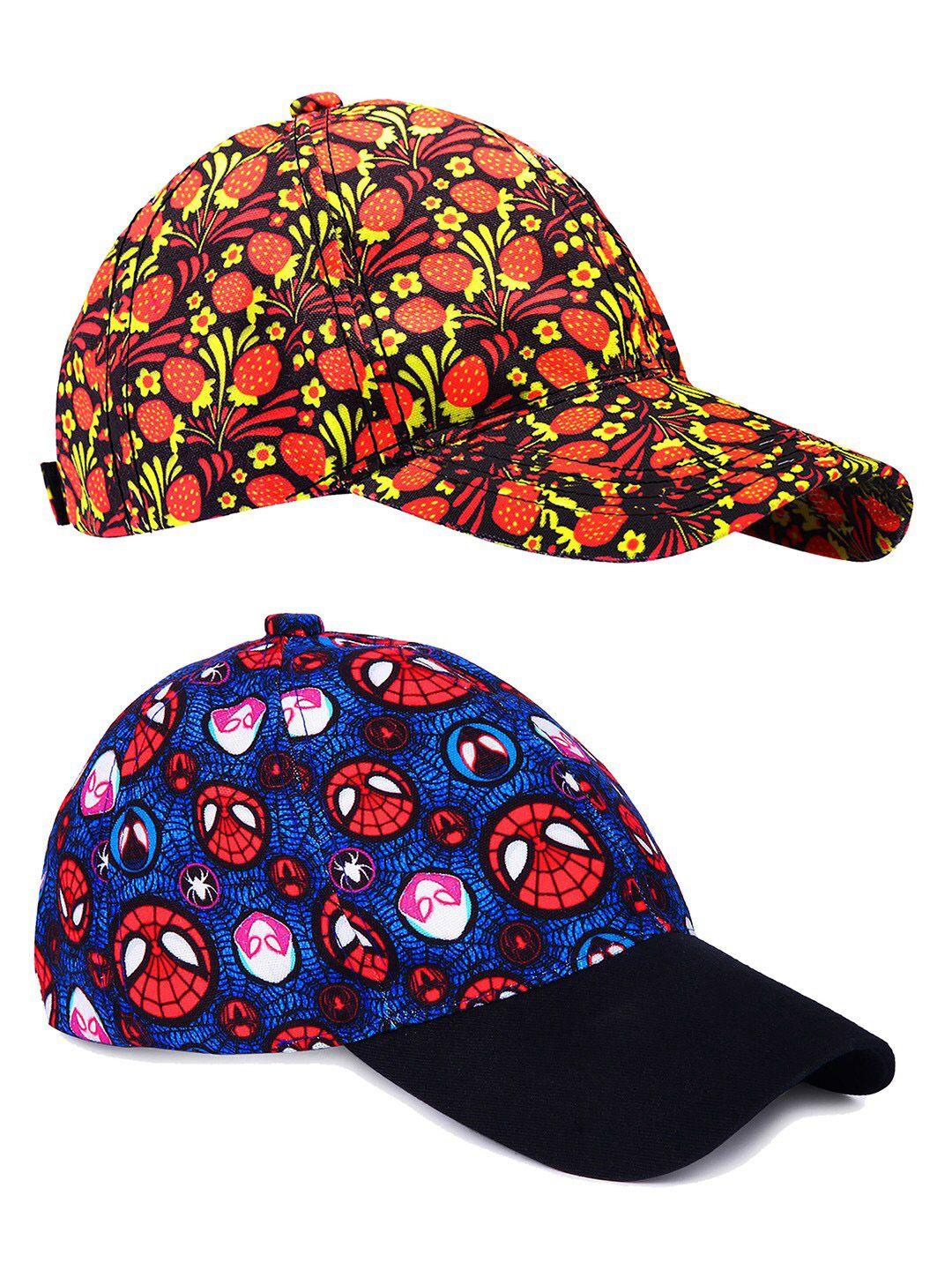 knotyy pack of 2 printed snapback caps