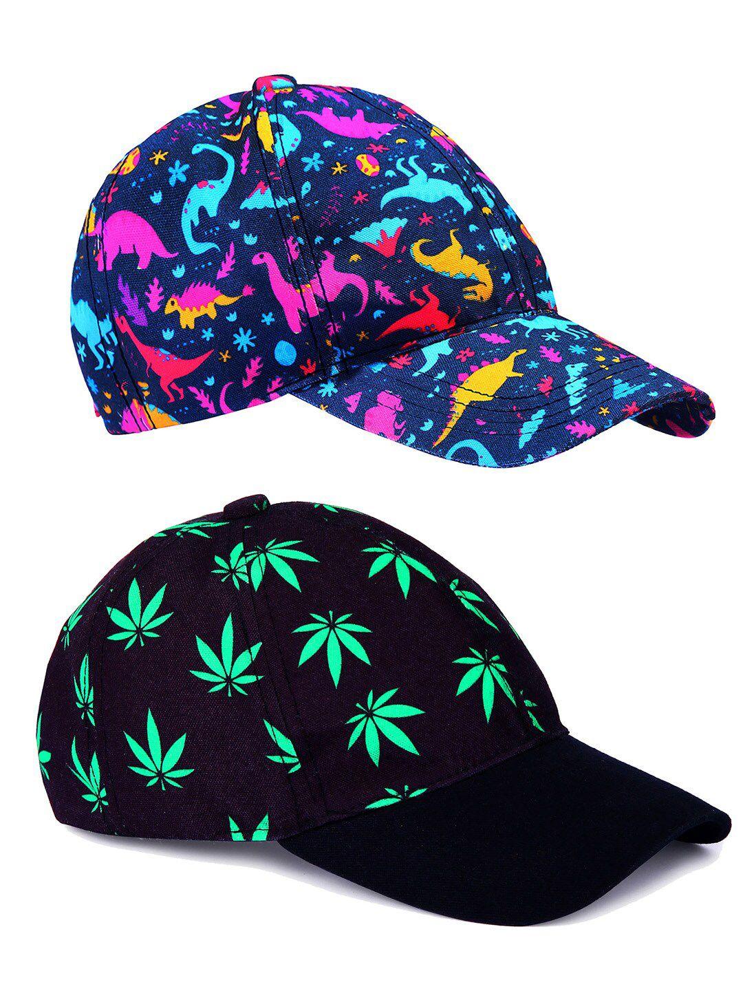 knotyy pack of 2 printed snapback caps