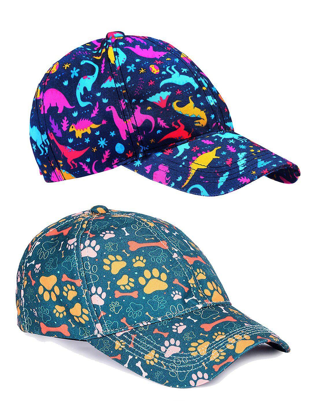 knotyy pack of 2 printed snapback caps