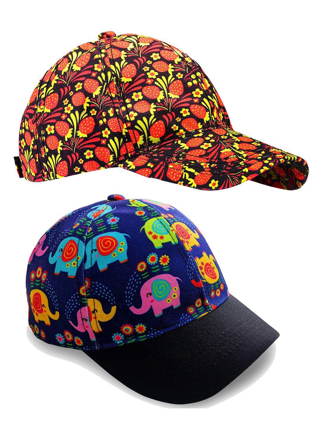 knotyy pack of 2 printed snapback caps