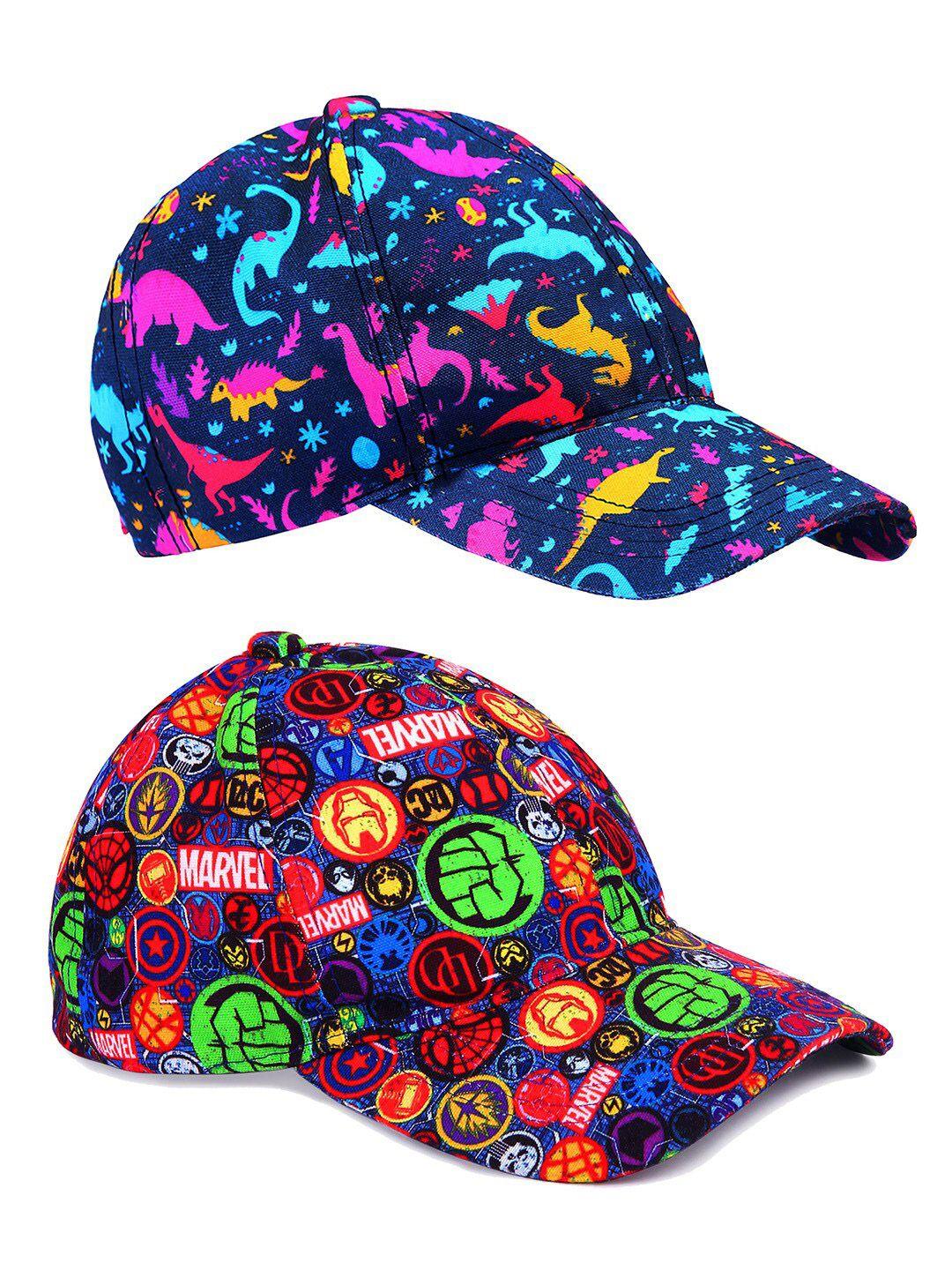 knotyy pack of 2 printed snapback caps