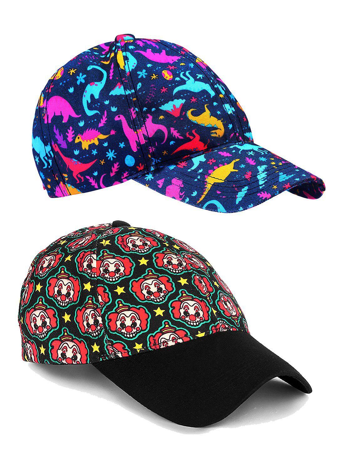 knotyy pack of 2 printed snapback caps