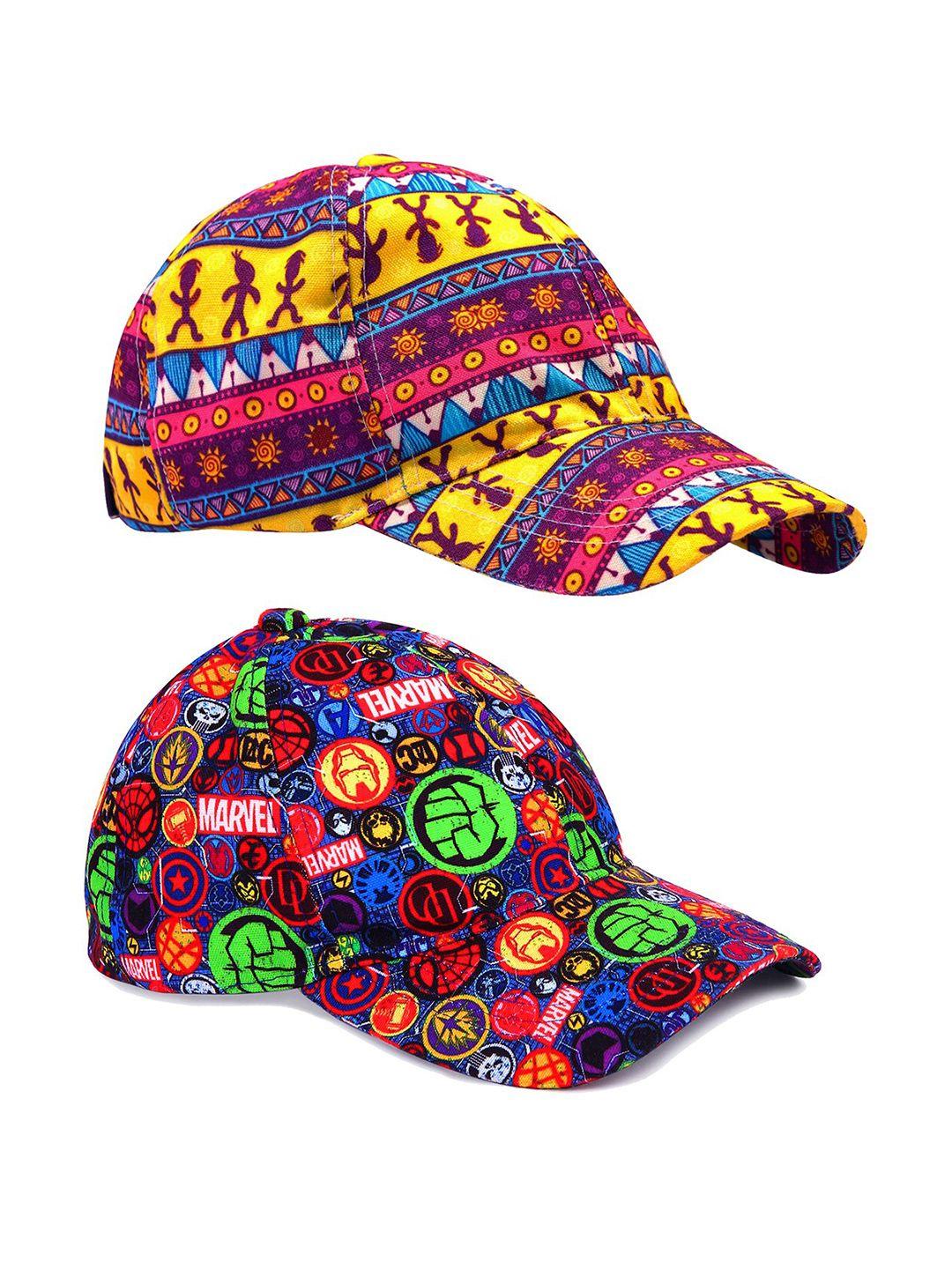 knotyy set of 2 printed snapback cap