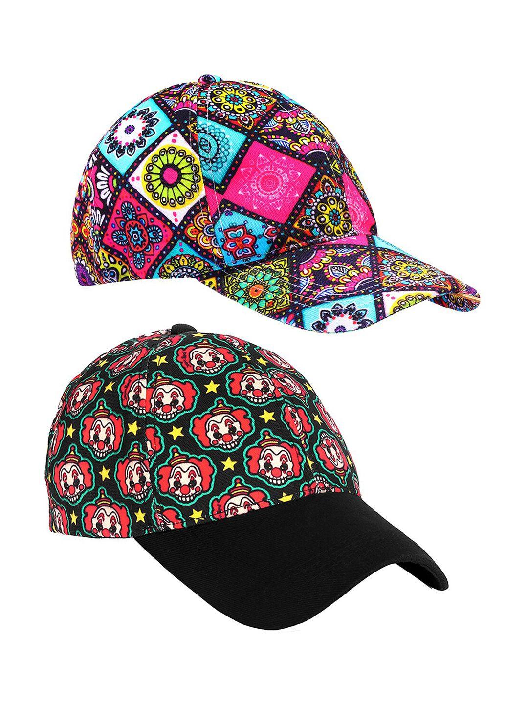 knotyy set of 2 printed snapback caps