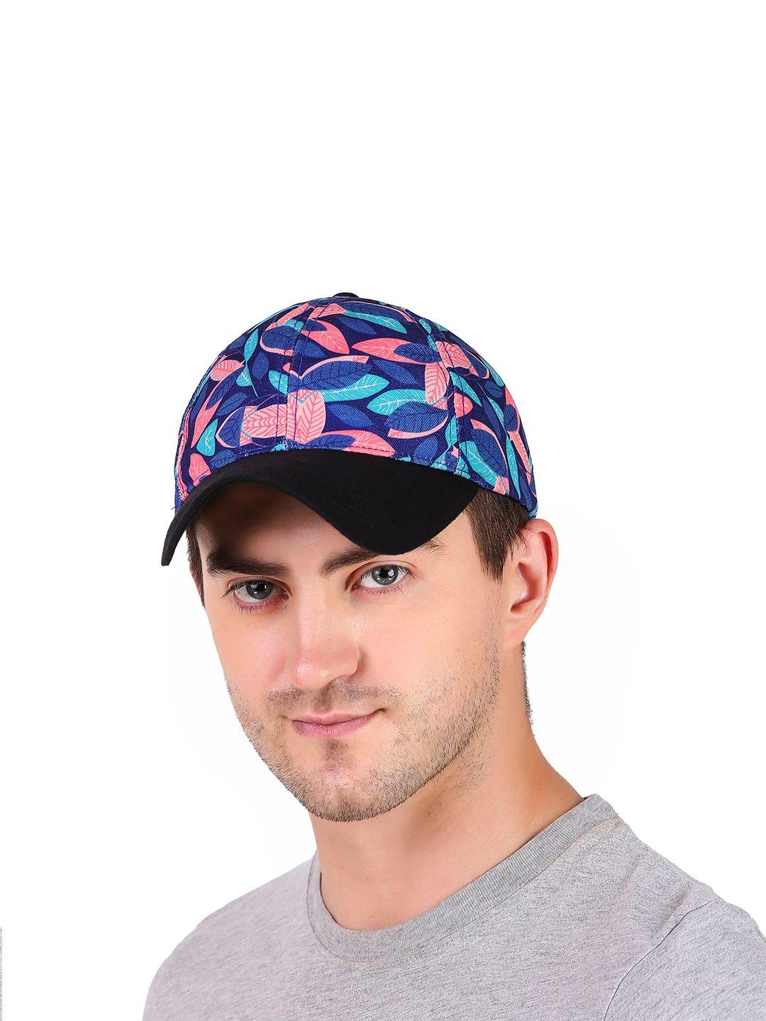 knotyy unisex pink & blue printed snapback cap