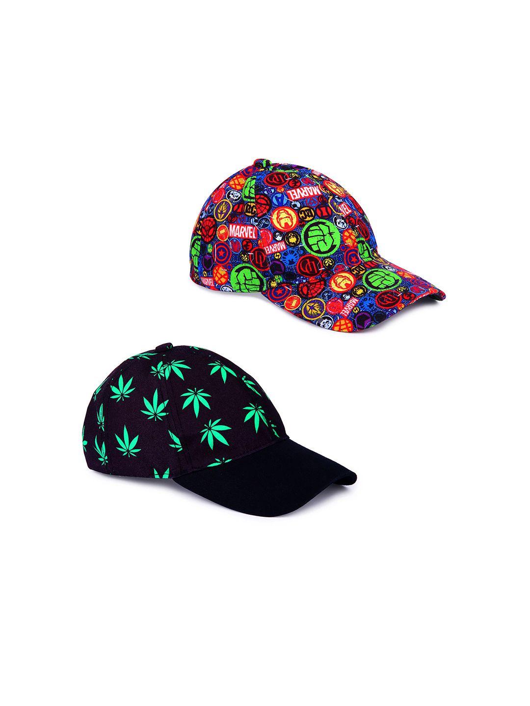 knotyy unisex set of 2 printed snapback cap