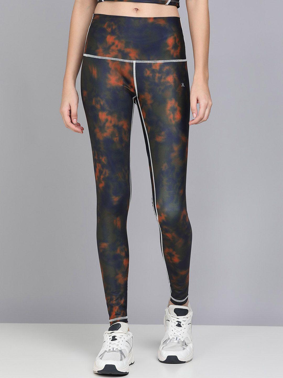 kobo abstract printed ankle-length rapid dry gym tights