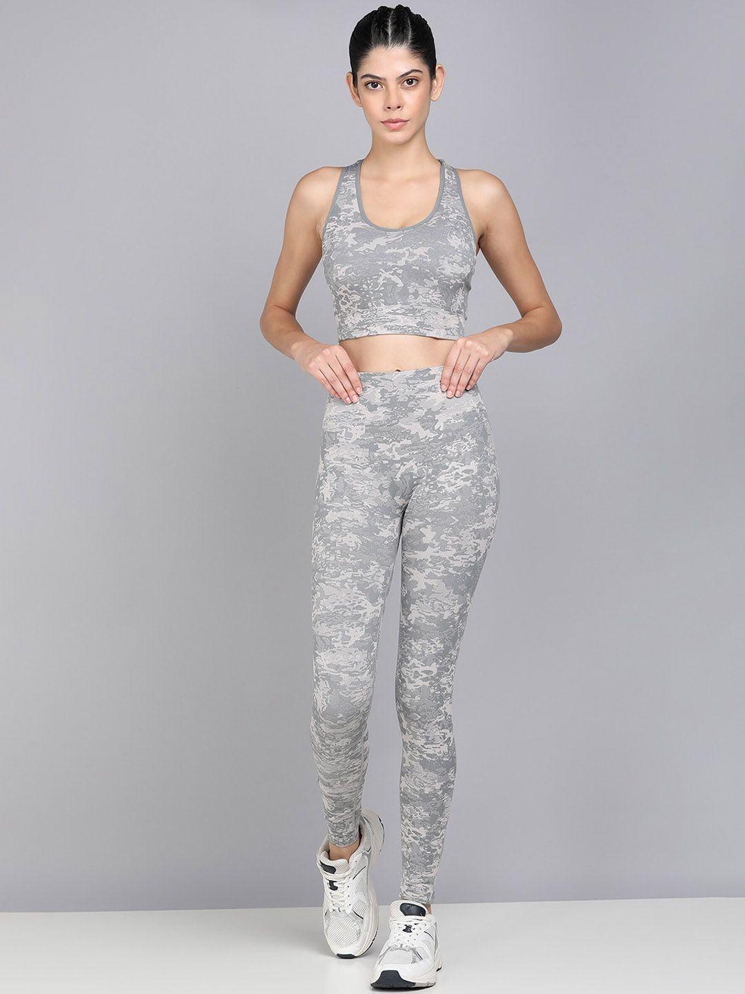 kobo printed sport bra & tights tracksuit