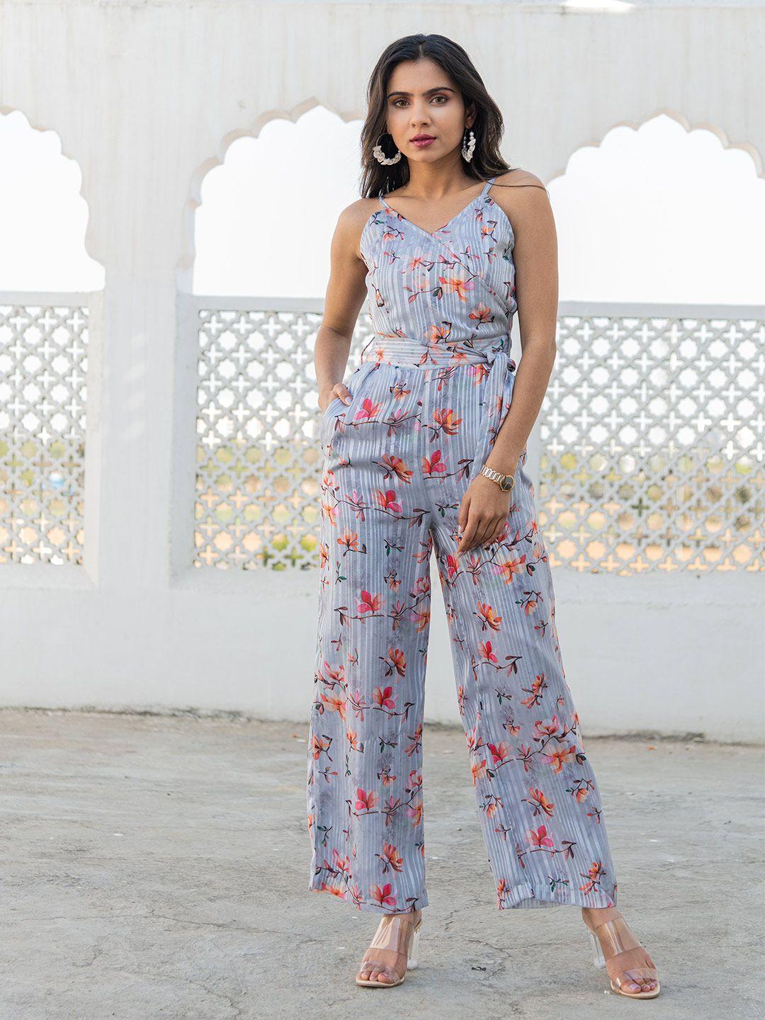 kohsh floral printed basic jumpsuit