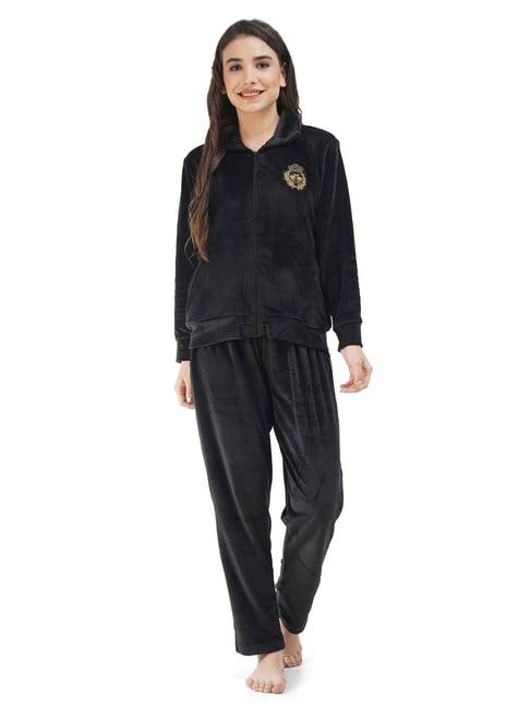 koi sleepwear black sweatshirt with pyjamas