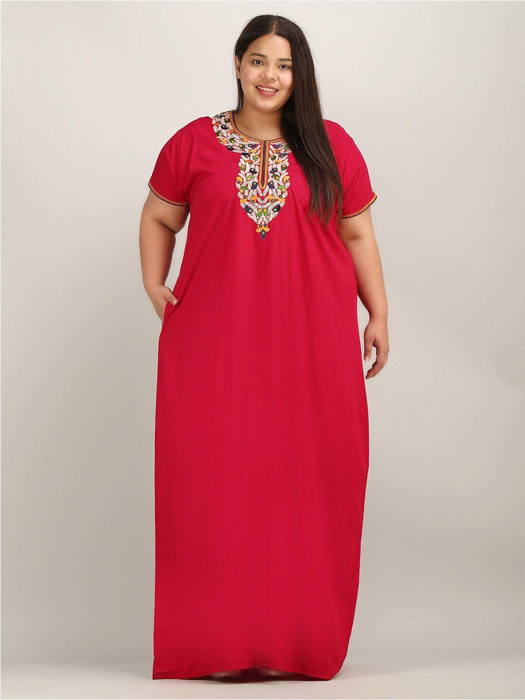 koi sleepwear plus size embroidered maxi nightdress