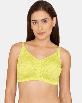 kokum sherbet double layered non-wired non-padded 3/4th coverage super support bra