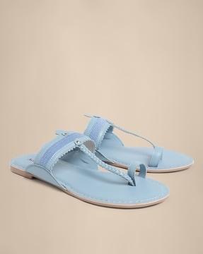 kolhapuri toe-ring flat sandals