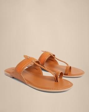 kolhapuri toe-ring flat sandals