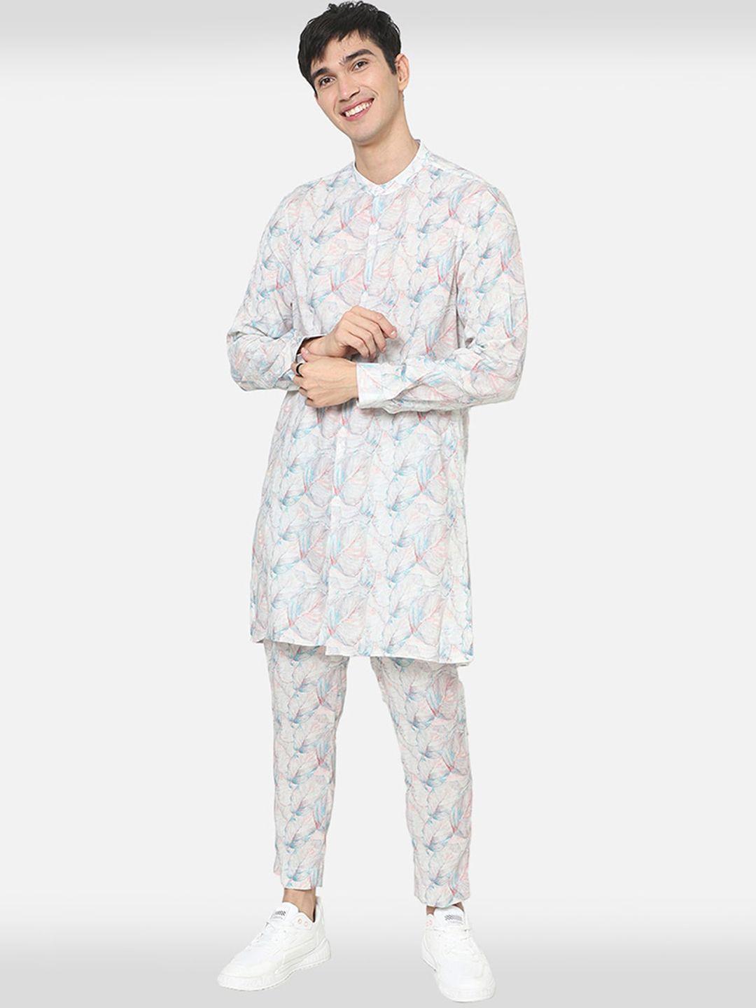 komal kothari abstract printed regular kurta with pyjamas