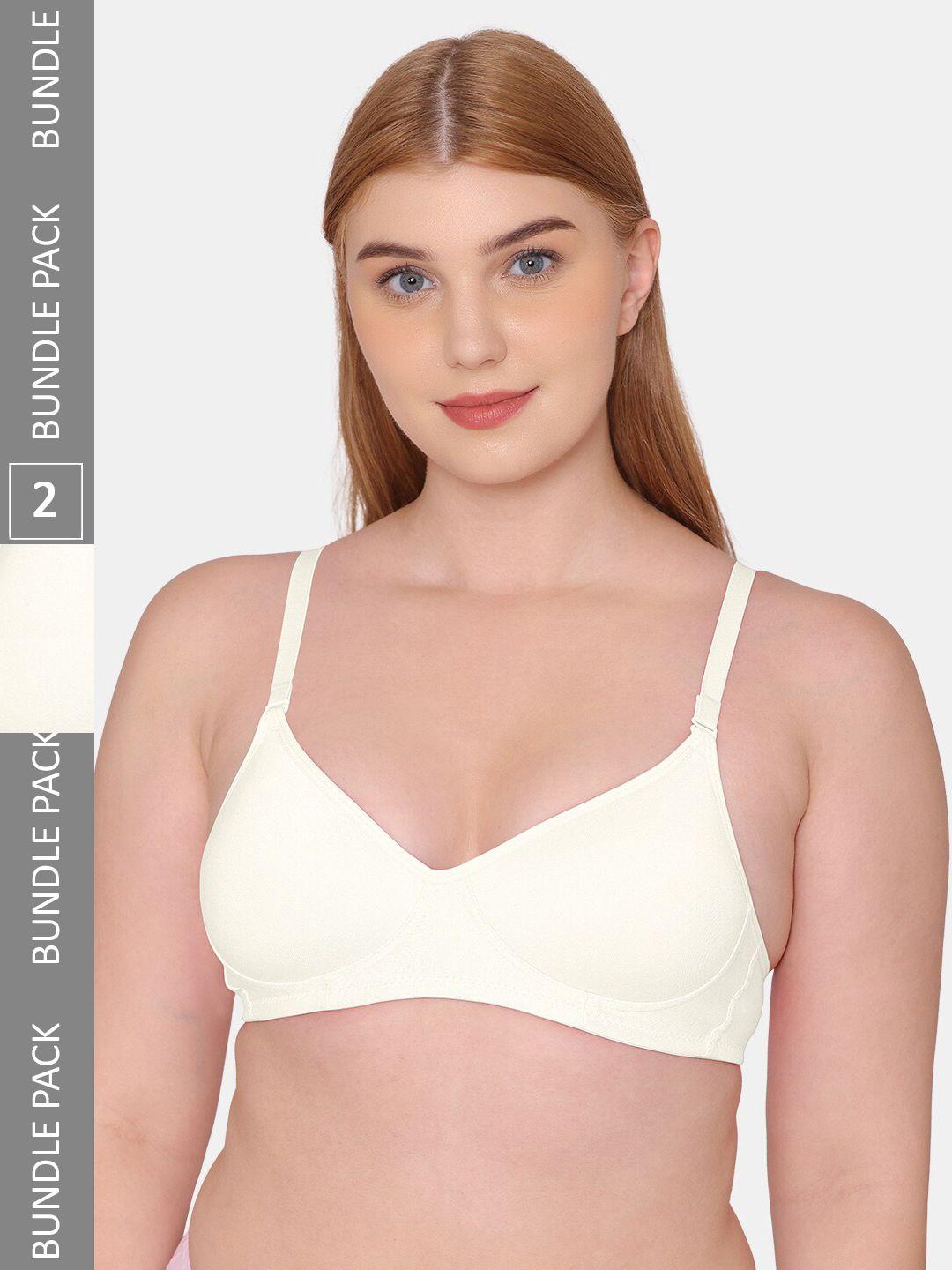 komli lightly padded seamless cotton t-shirt bra