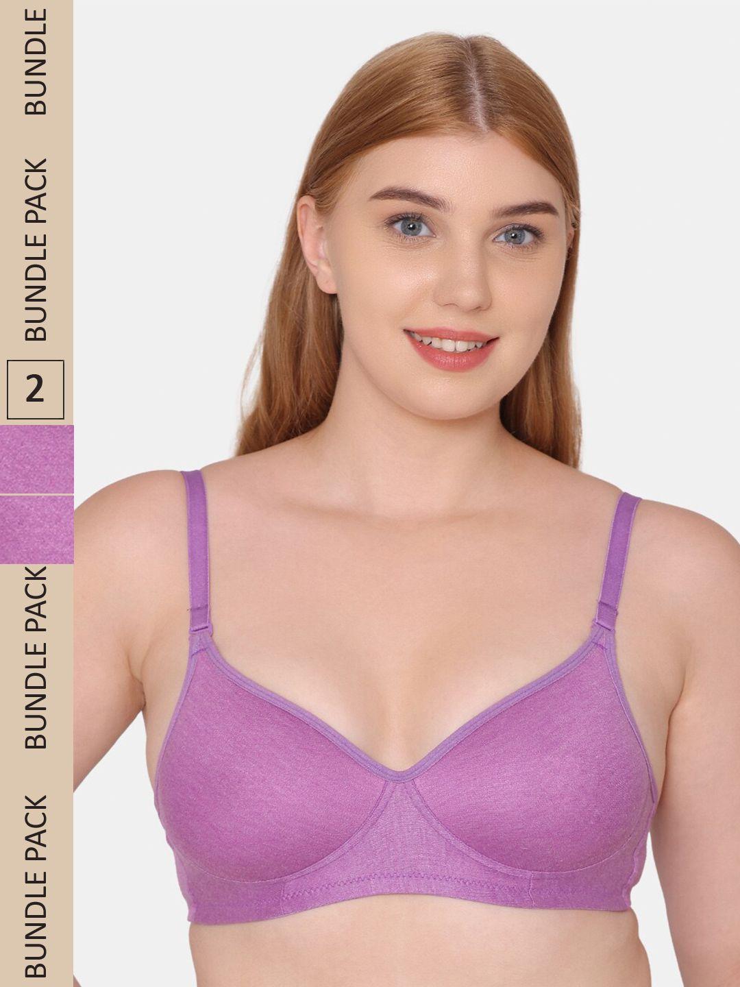 komli pack of 2 lightly padded all day comfort seamless t-shirt bra