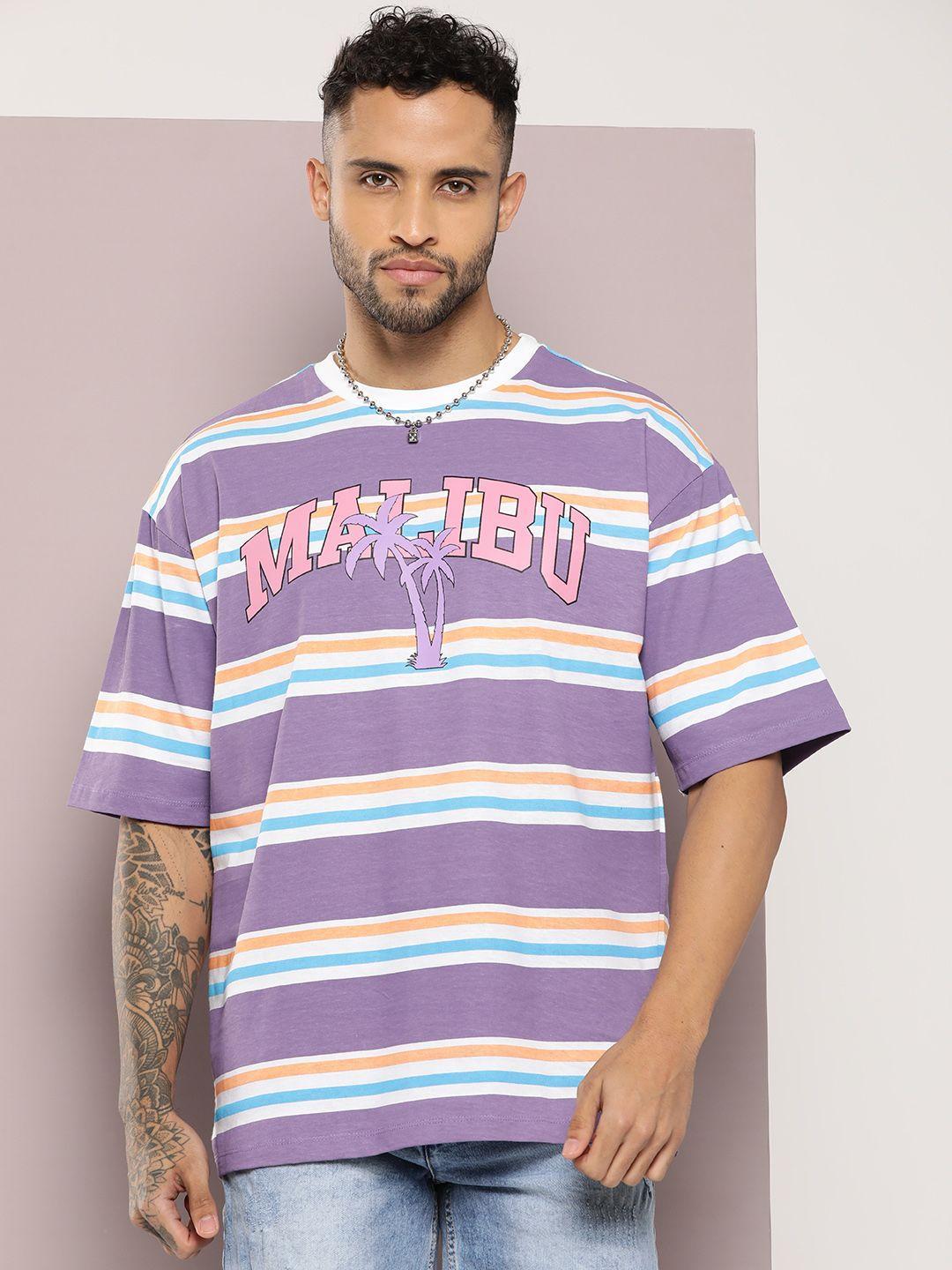 kook n keech striped oversized pure cotton t-shirt