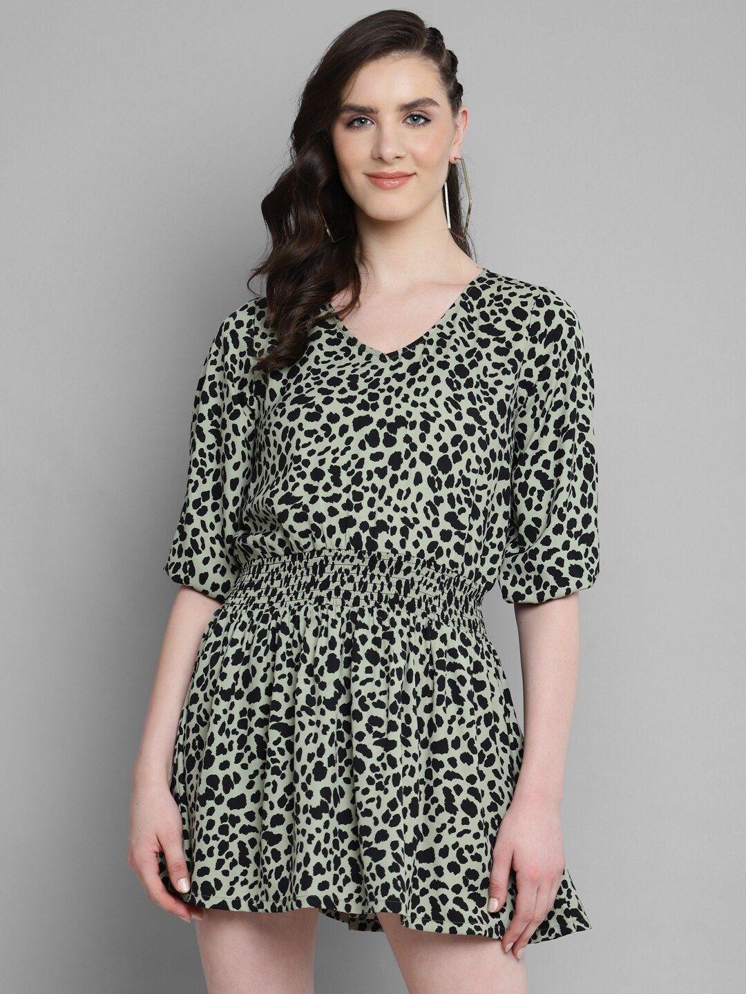 kook n keech animal printed fit & flare dress