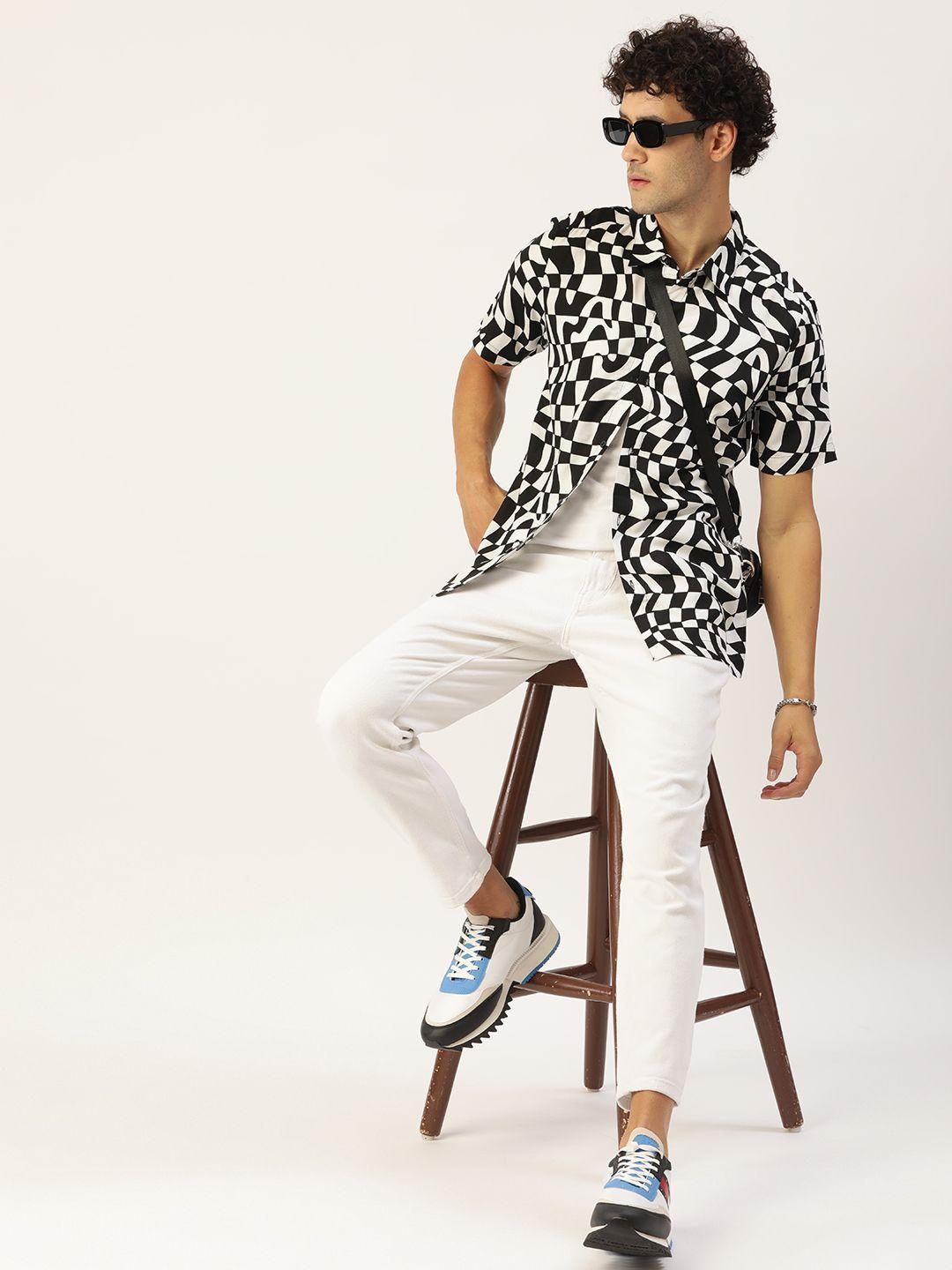 kook n keech classic opaque printed casual shirt