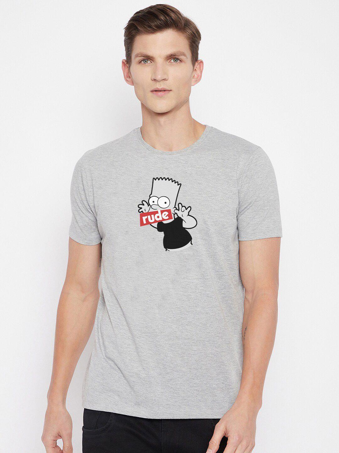 kook n keech disney men grey printed t-shirt