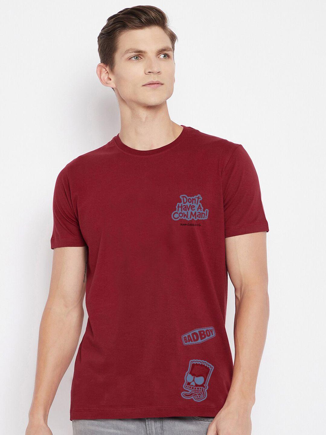 kook n keech disney men maroon t-shirt