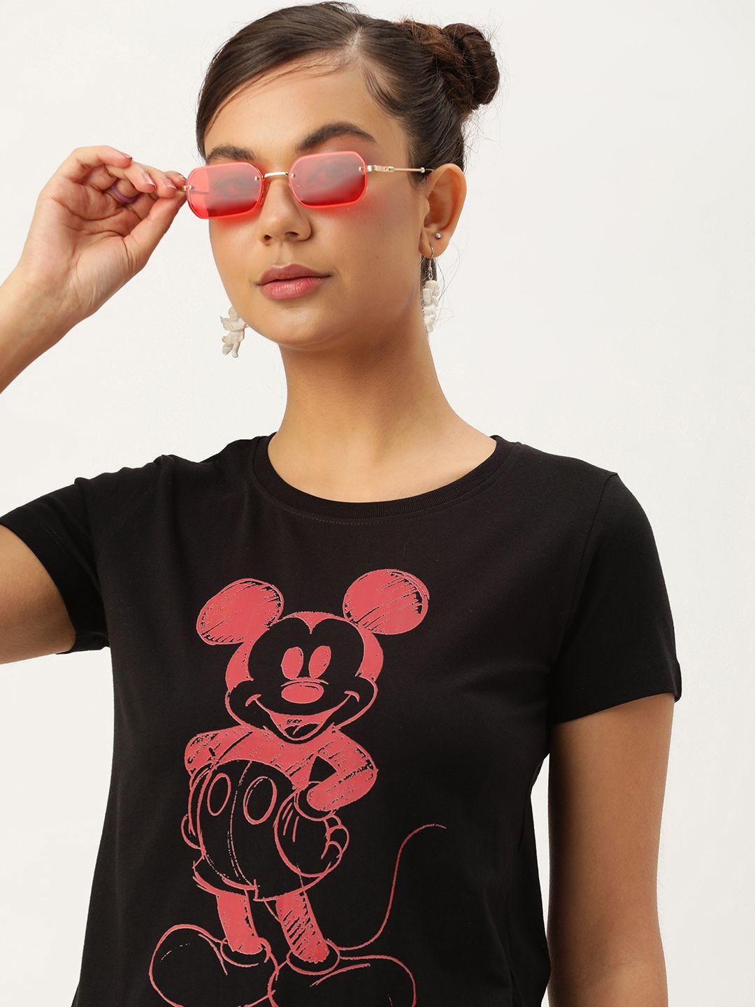 kook n keech disney women mickey mouse printed t-shirt