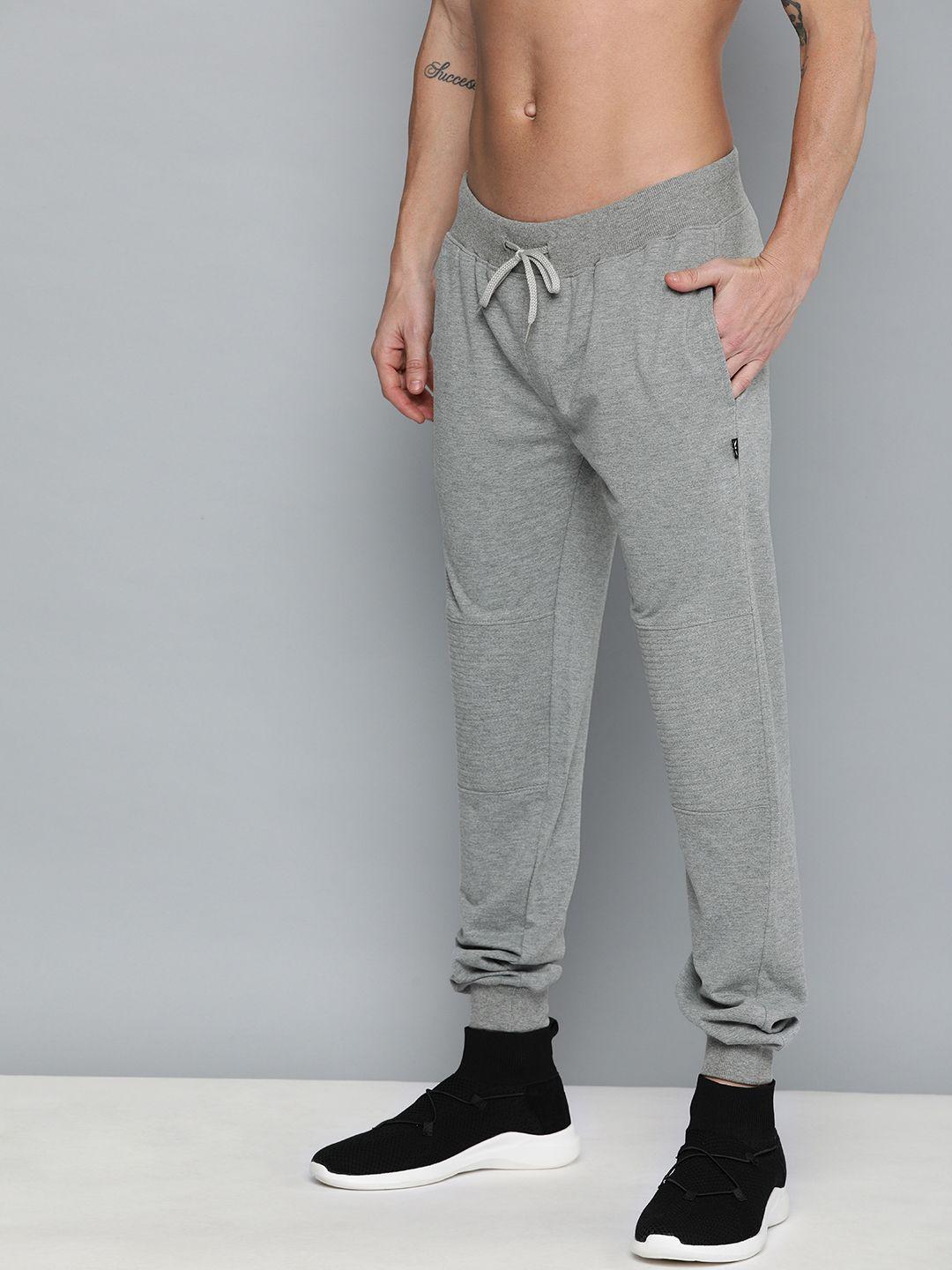 kook n keech grey melange solid slim fit joggers