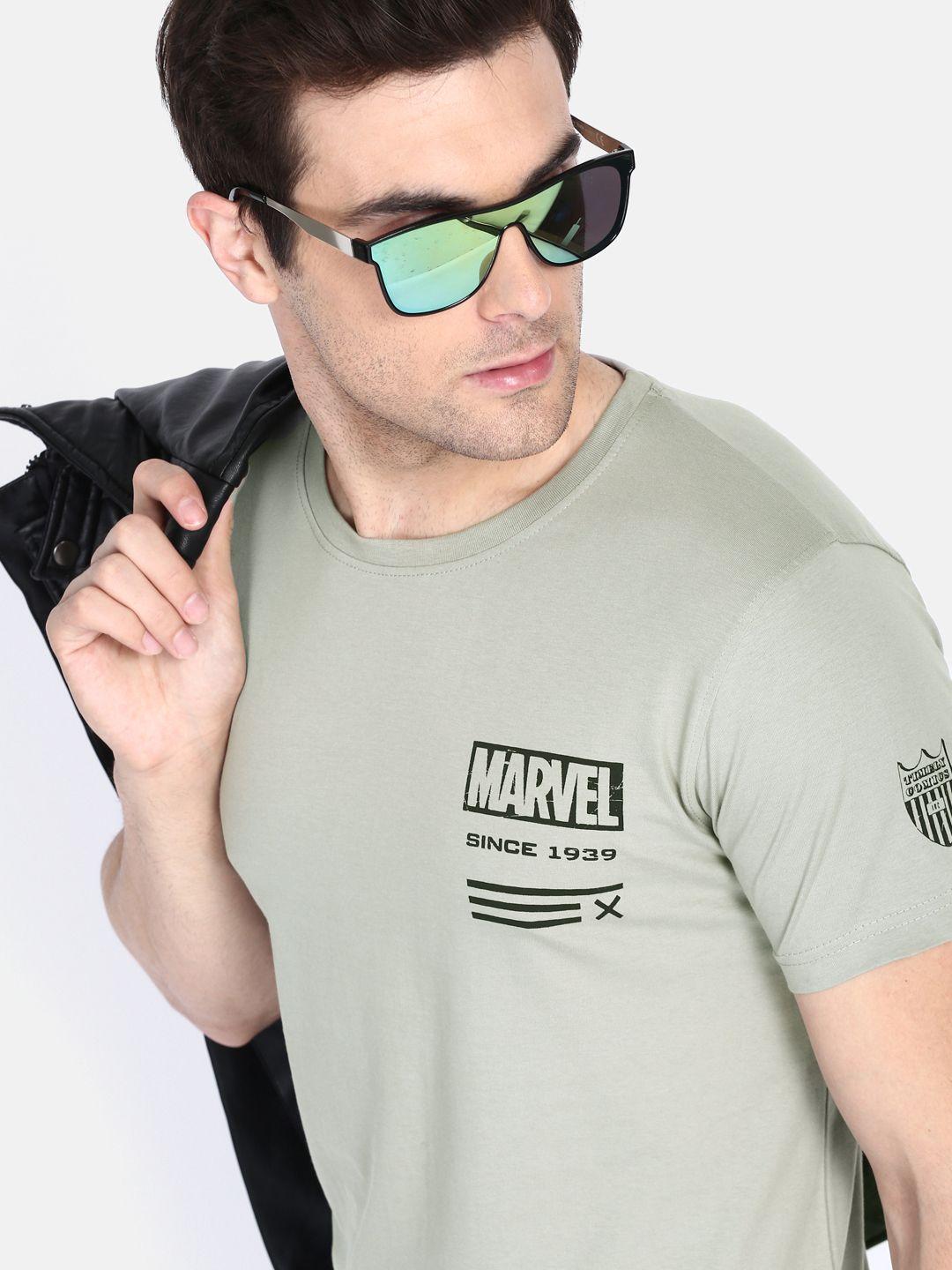 kook n keech marvel men grey printed round neck pure cotton t-shirt