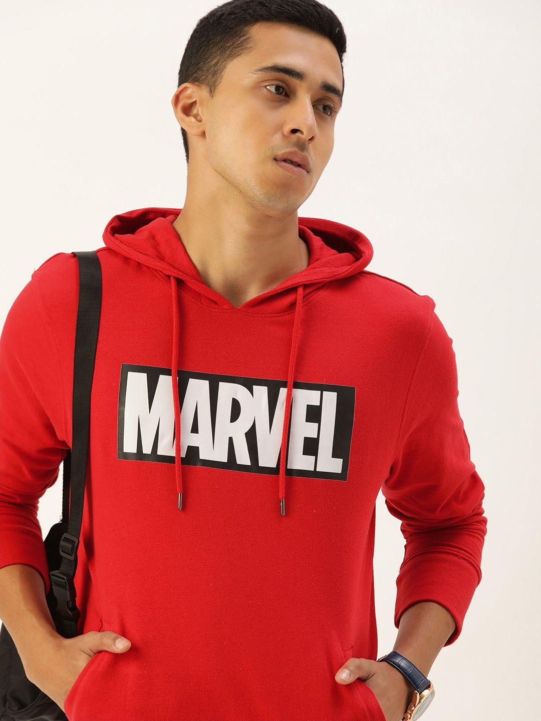 kook n keech marvel men printed hooded sweatshirt