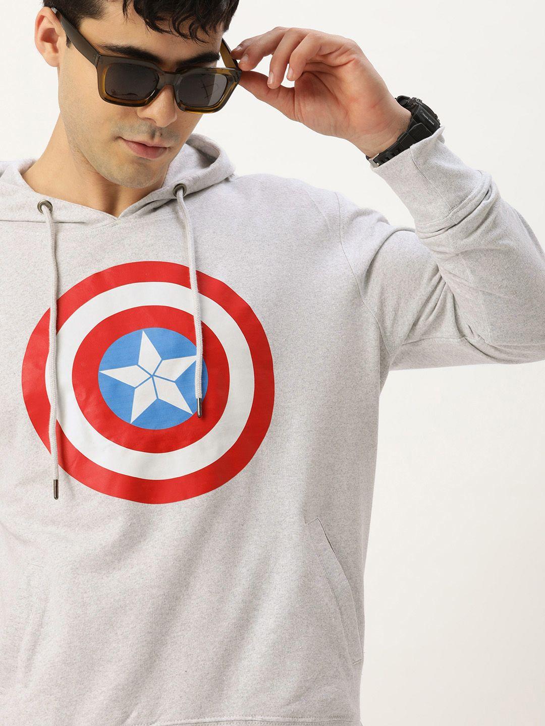 kook n keech marvel men printed hooded sweatshirt