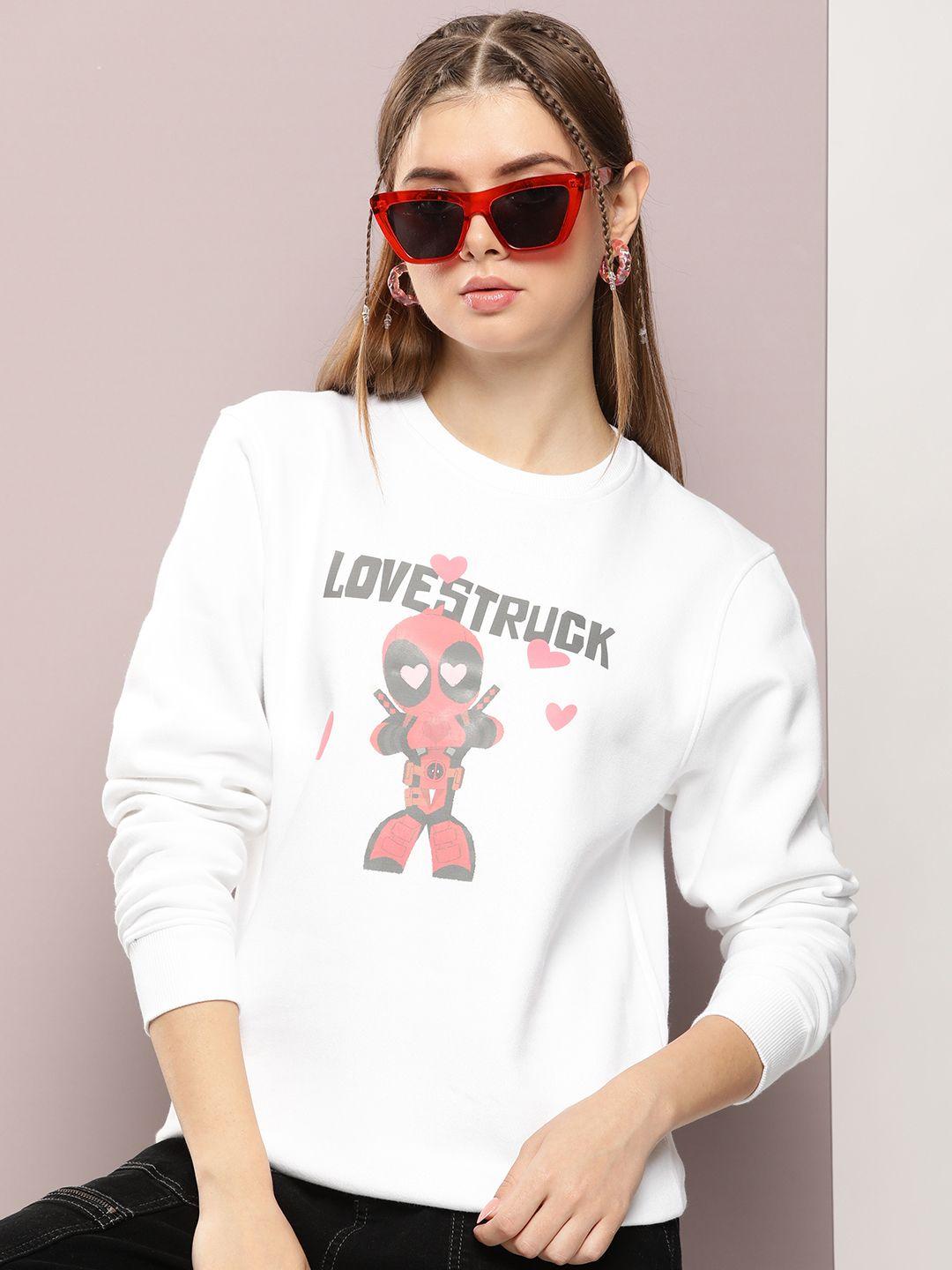 kook n keech marvel women deadpool printed sweatshirt