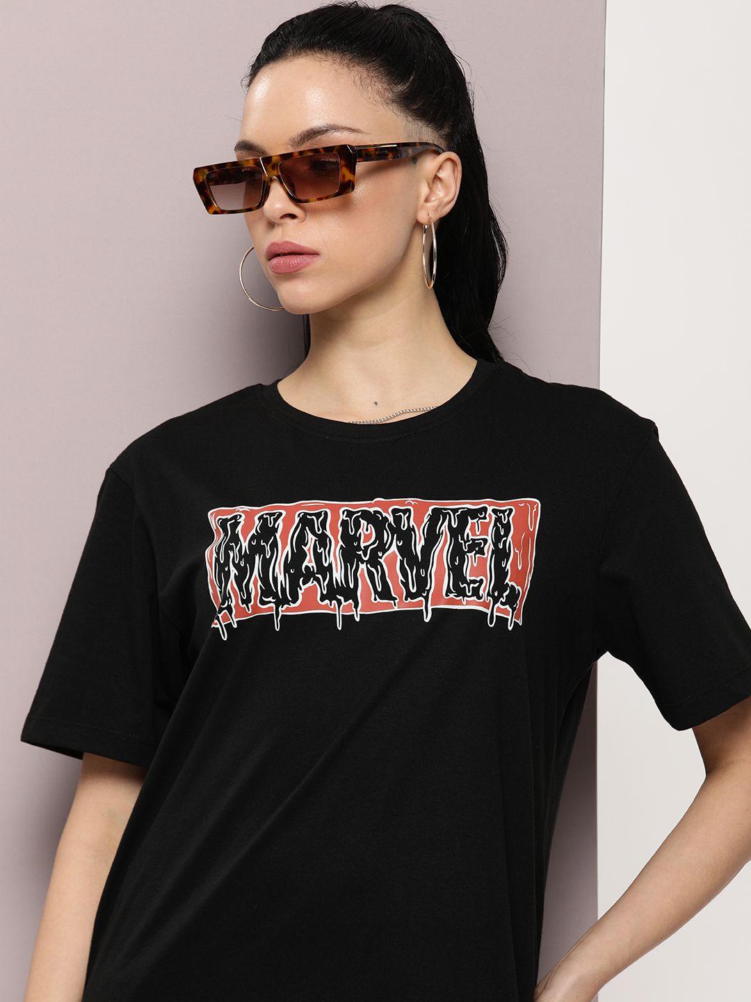 kook n keech marvel women graphic printed oversized t-shirt