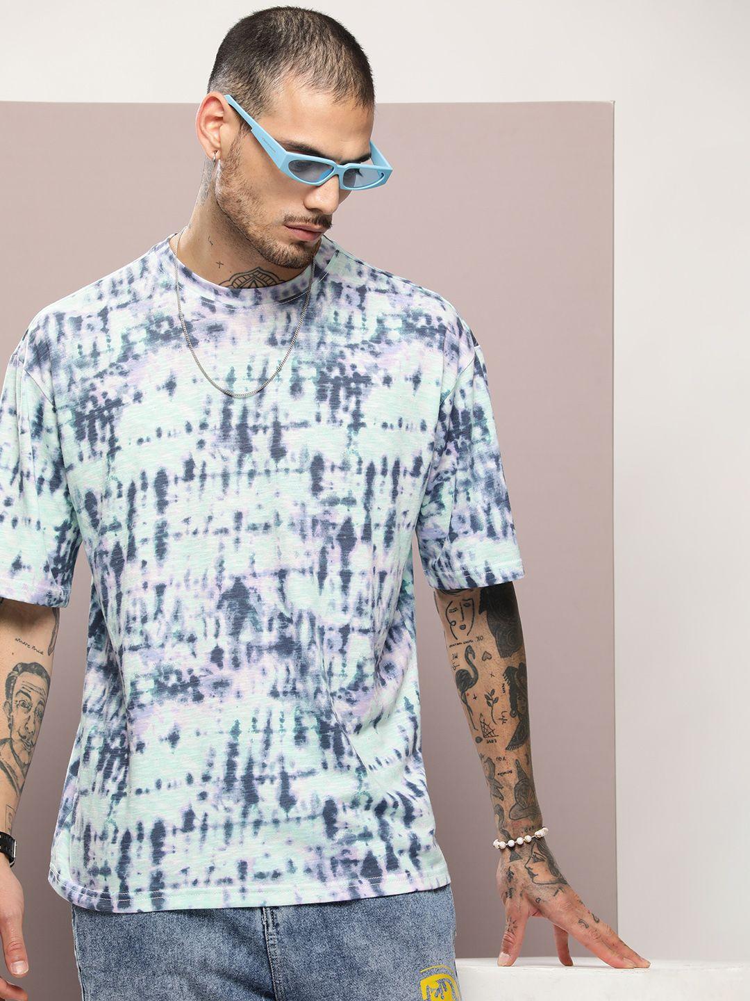 kook n keech men abstract printed oversized t-shirt