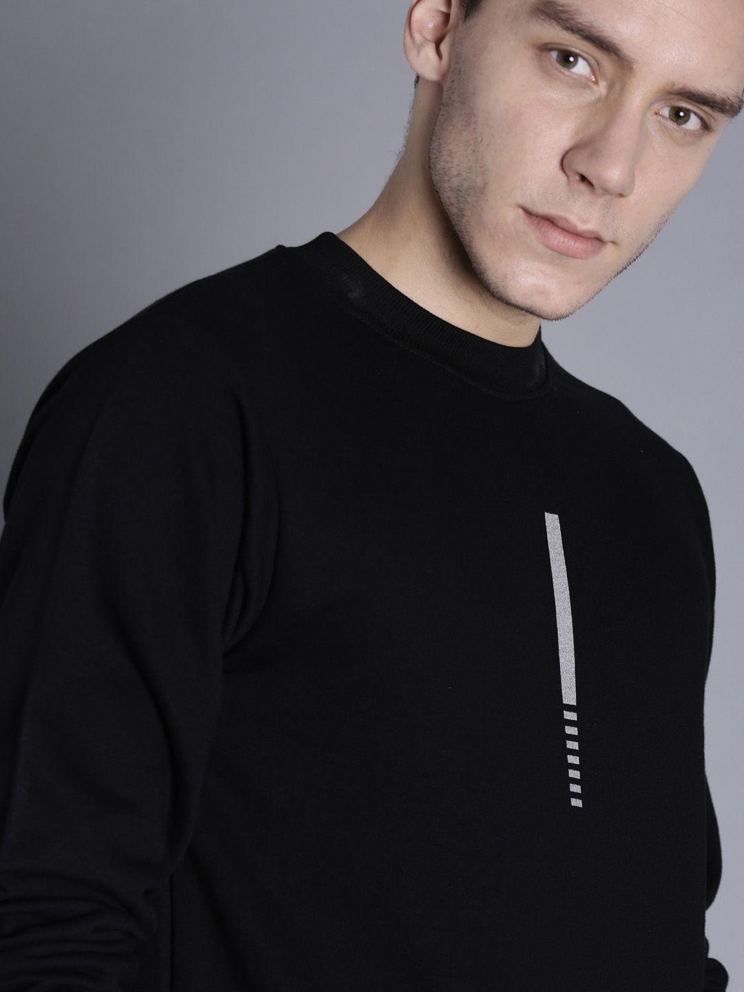 kook n keech men black solid sweatshirt