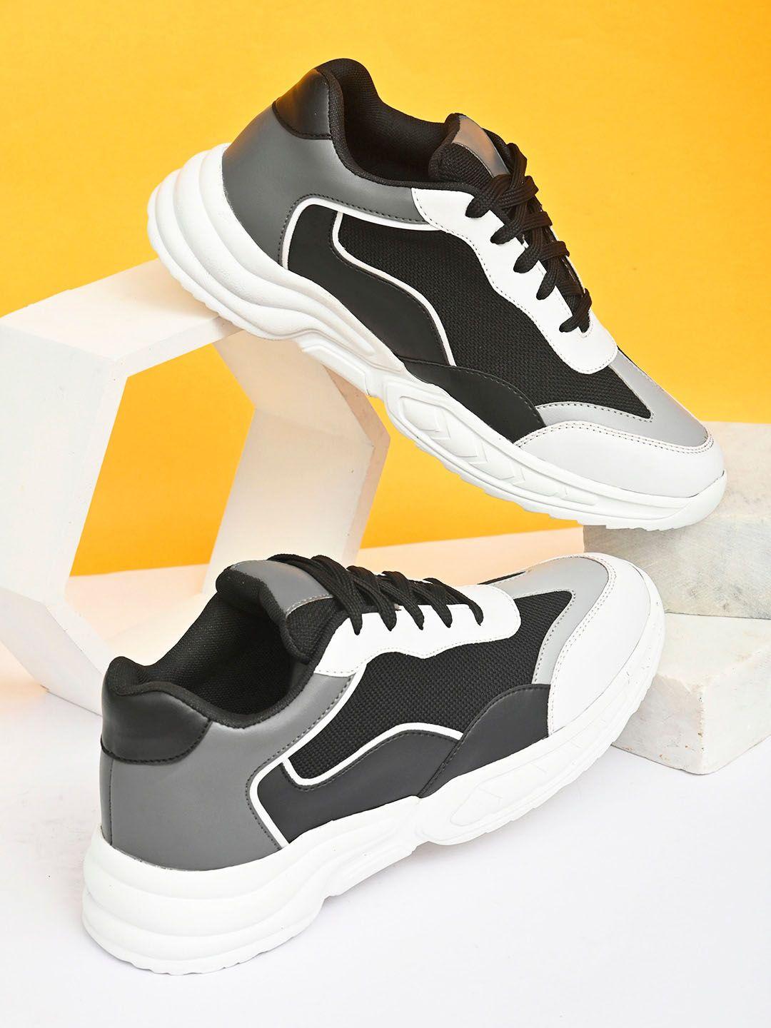 kook n keech men colourblocked synthetic sneakers