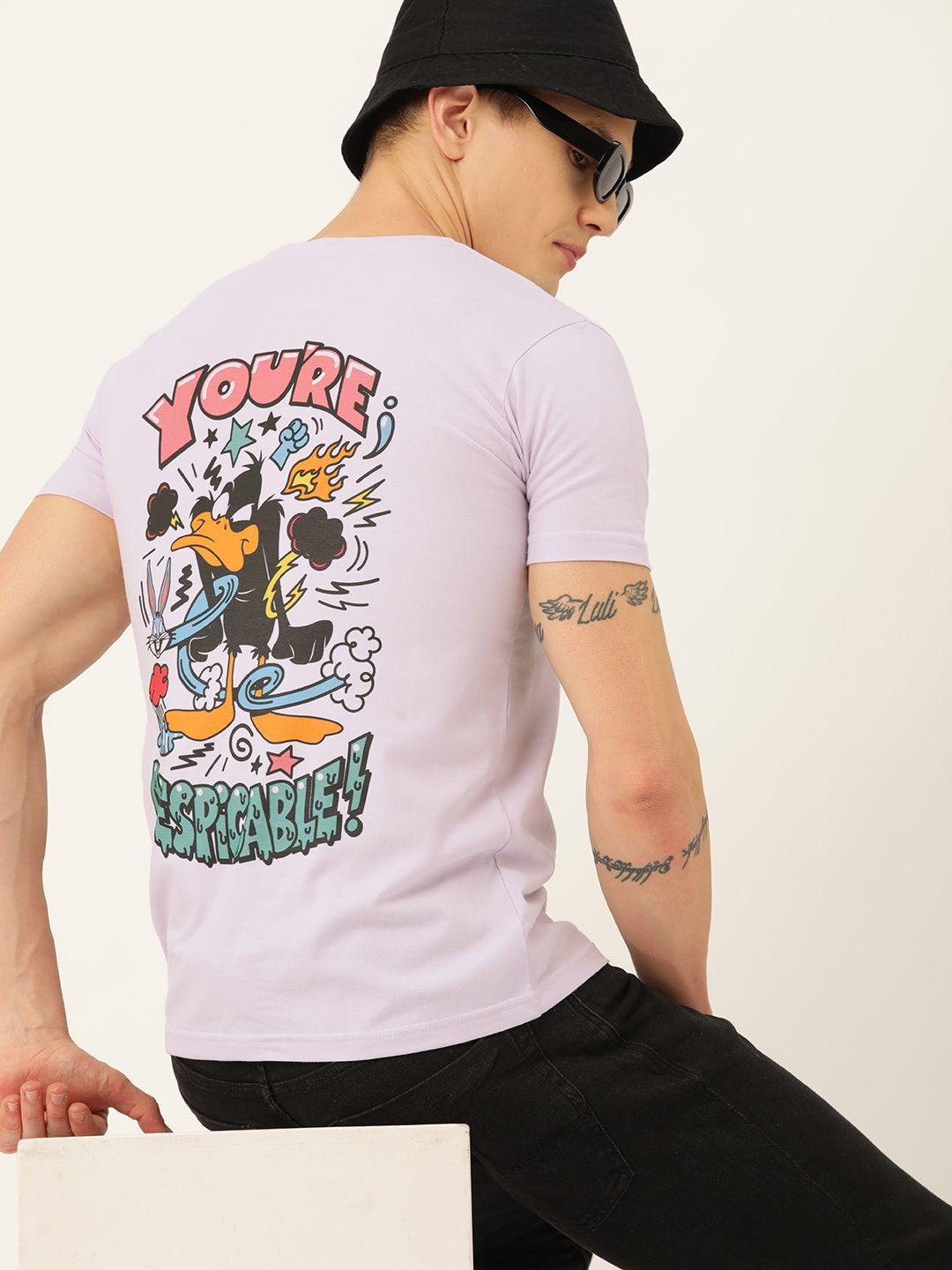 kook n keech men looney tunes printed loose t-shirt