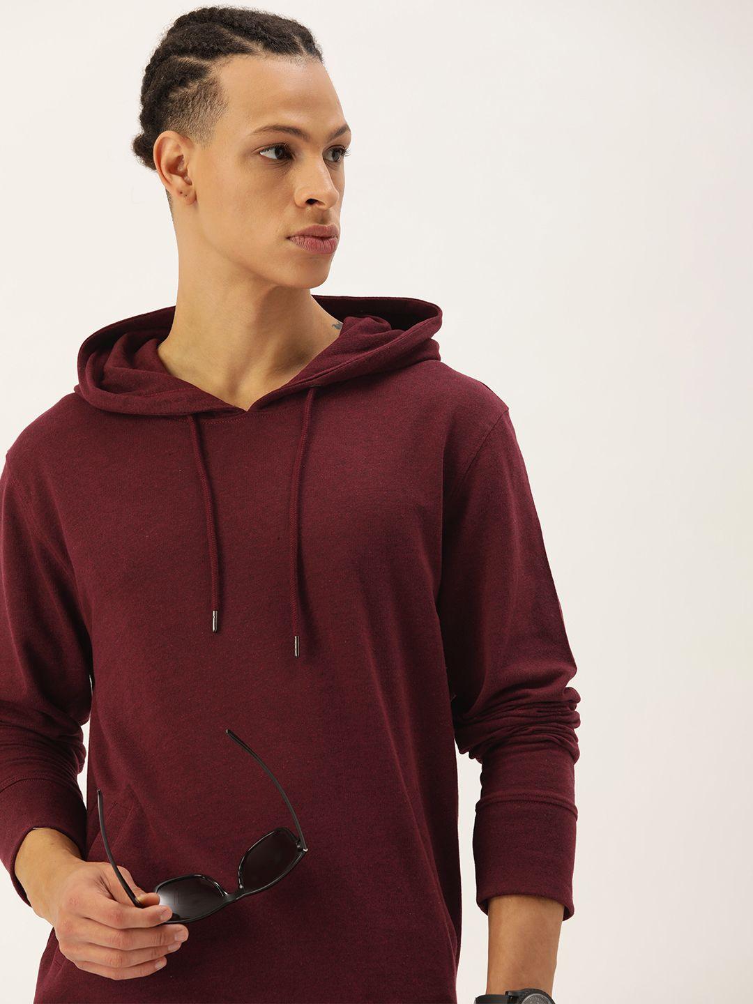 kook n keech men maroon hooded sweatshirt