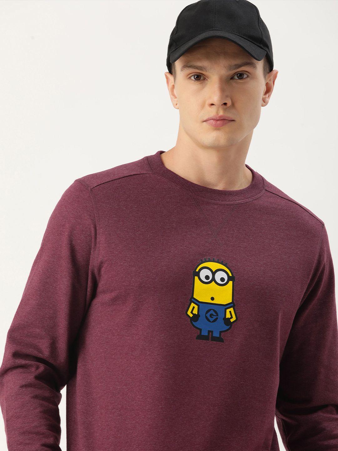 kook n keech men minions printed sweatshirt