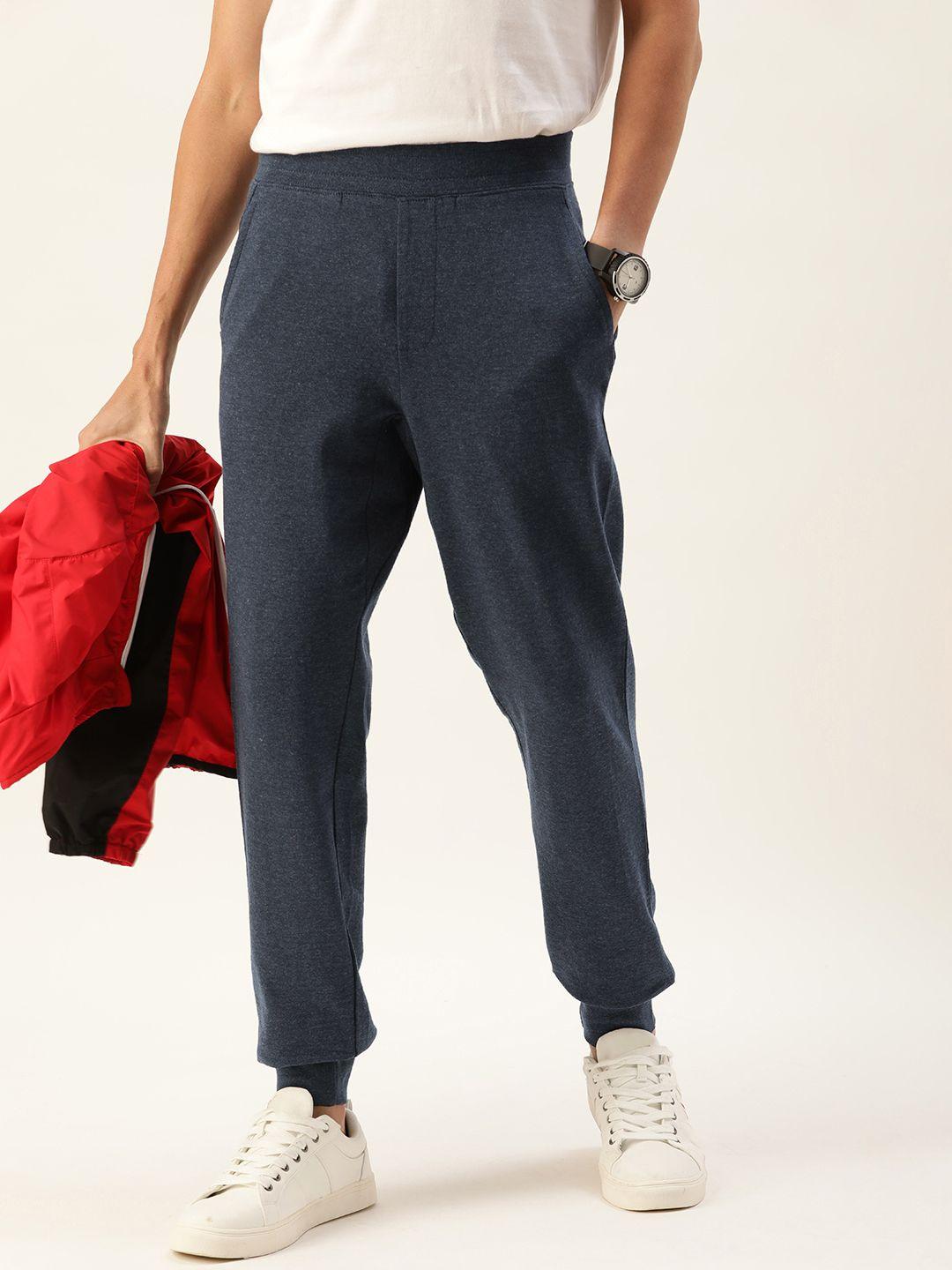 kook n keech men navy blue solid joggers