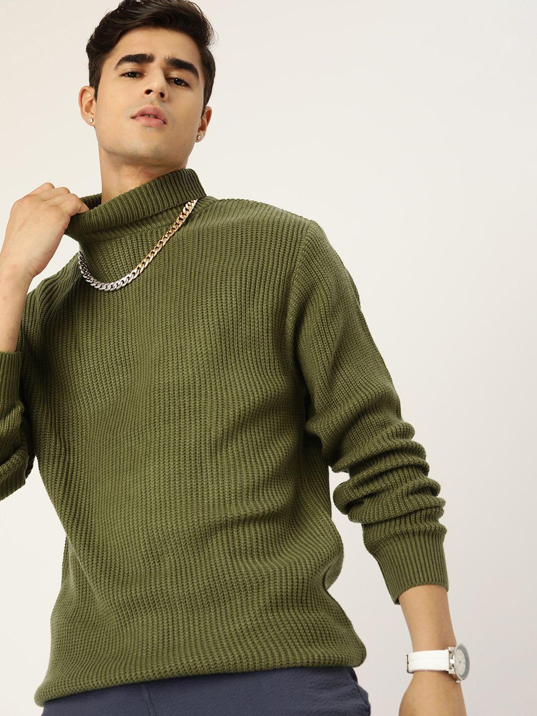 kook n keech men olive green pullover