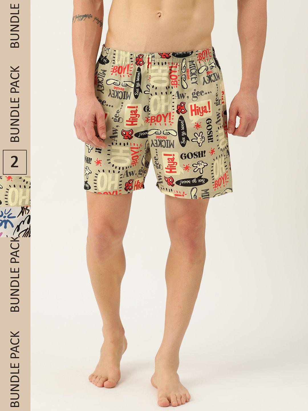 kook n keech men pack of 2 printed shorts