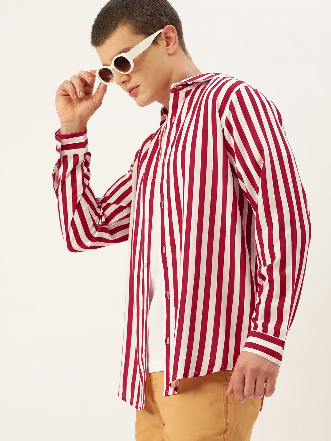 kook n keech men relaxed fit striped casual shirt