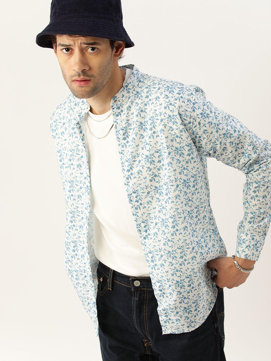 kook n keech men relaxed opaque floral printed casual shirt