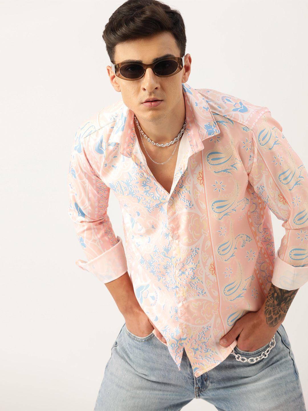 kook n keech men relaxed opaque printed casual shirt